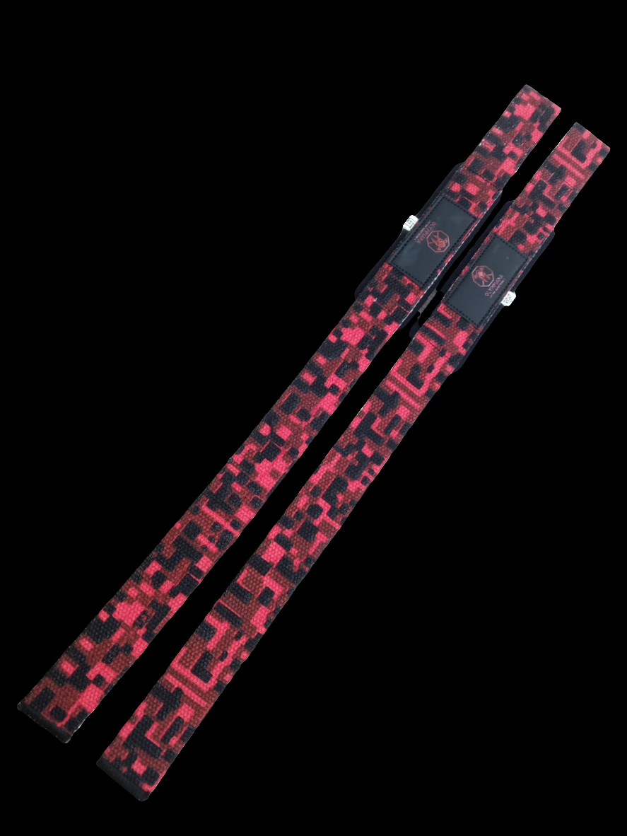 Lifting Straps | Red Digital Camo