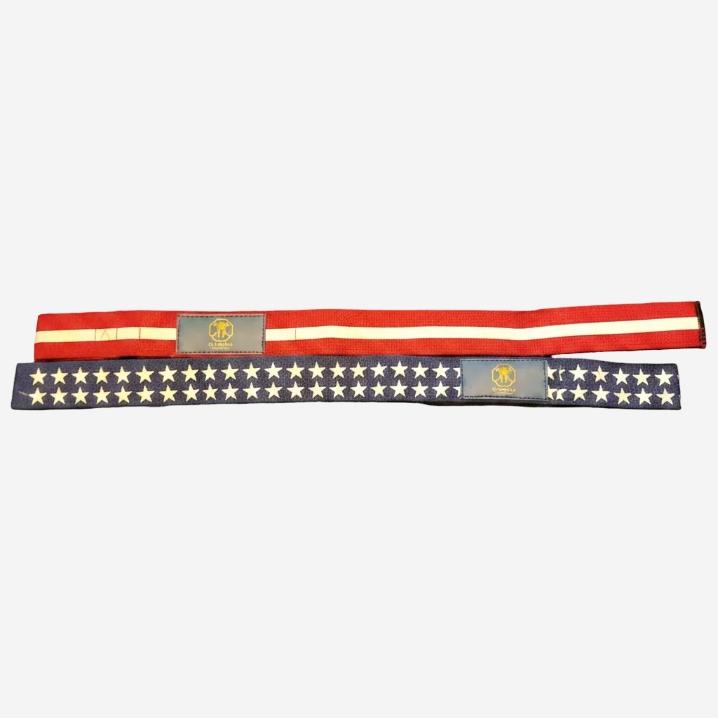 American Flag Lifting Straps | USA or Buss
