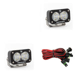 S2 Sport Black LED Auxiliary Light Pod Pair | Universal