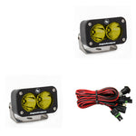 S2 Sport Black LED Auxiliary Light Pod Pair | Universal