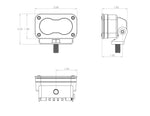 S2 Sport Black LED Auxiliary Light Pod Pair | Universal
