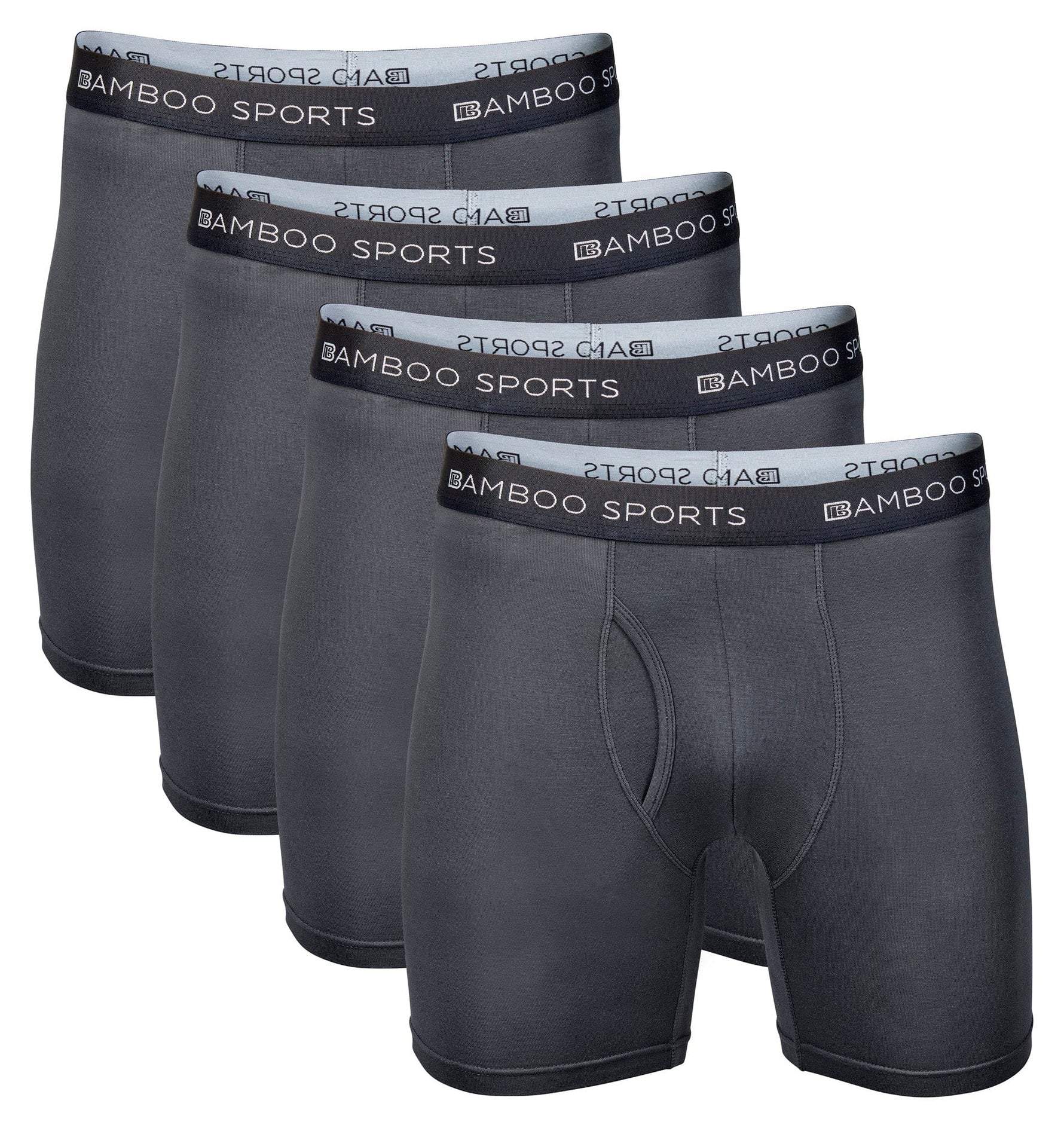 Men's 4" Inseam Bamboo Rayon Boxer Briefs | 4-Pack
