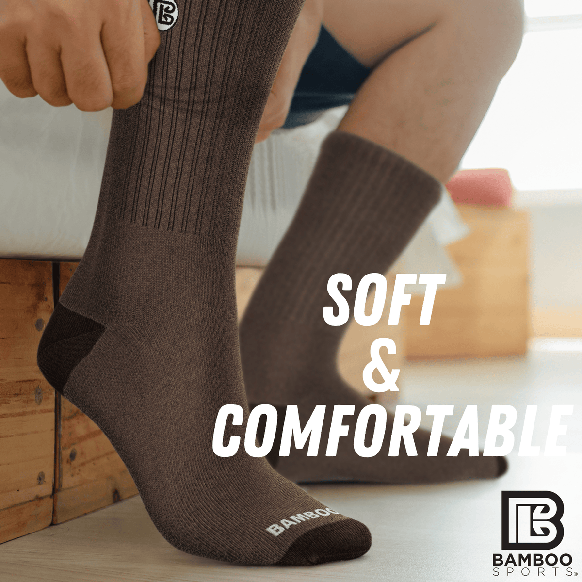 Premium Bamboo Rayon Crew Socks | 3/6-Pack