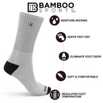 Premium Bamboo Rayon Crew Socks | 3/6-Pack