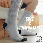 Premium Bamboo Rayon Crew Socks | 3/6-Pack