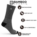 Premium Bamboo Rayon Crew Socks | 3/6-Pack