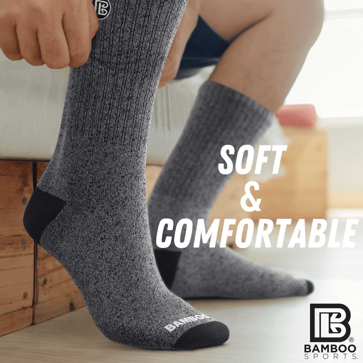 Premium Bamboo Rayon Crew Socks | 3/6-Pack