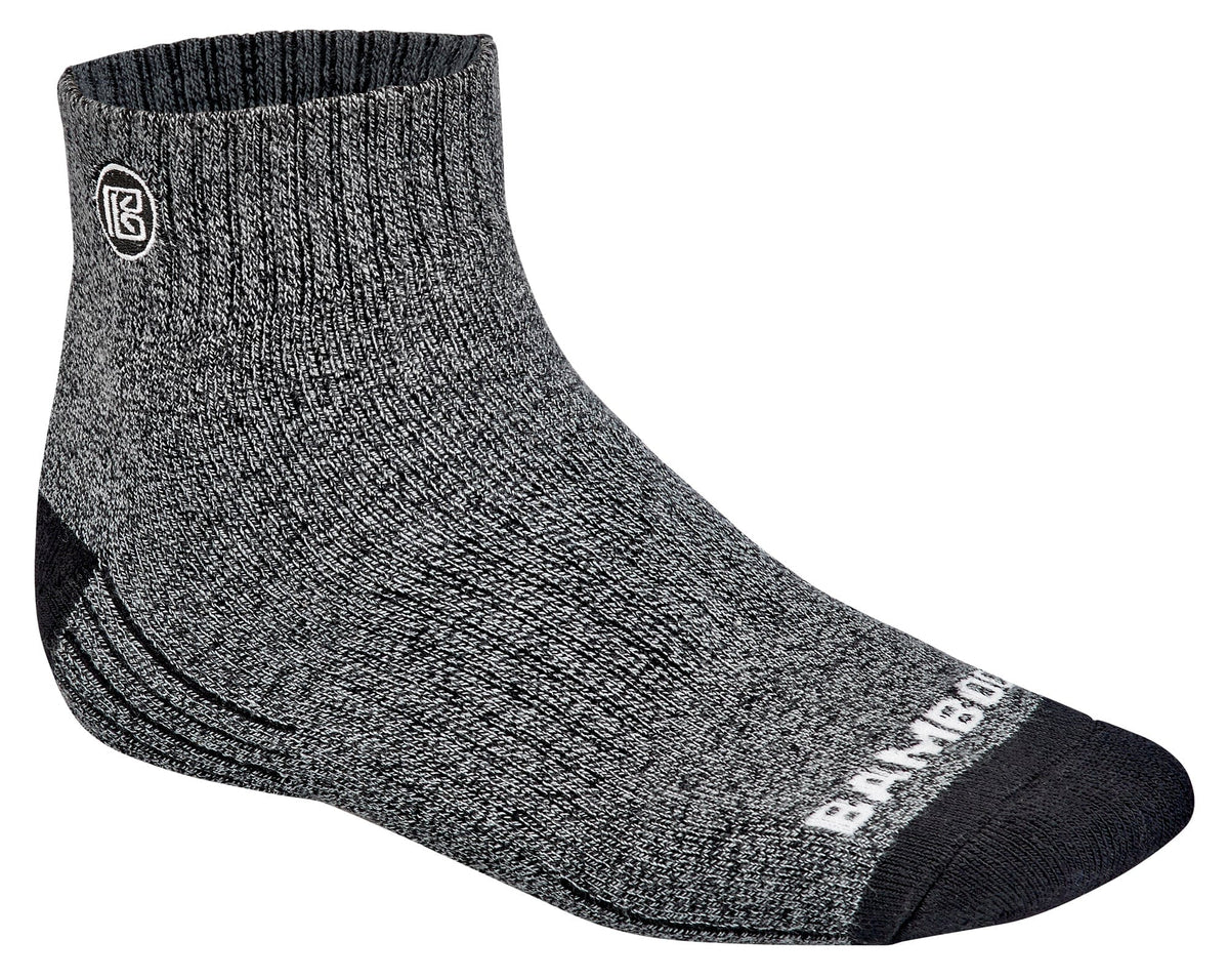 Premium Bamboo Rayon Quarter High Crew Socks | 3/6-Pack