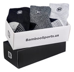Premium Bamboo Rayon Quarter High Crew Socks | 3/6-Pack
