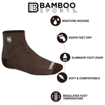 Premium Bamboo Rayon Quarter High Crew Socks | 3/6-Pack