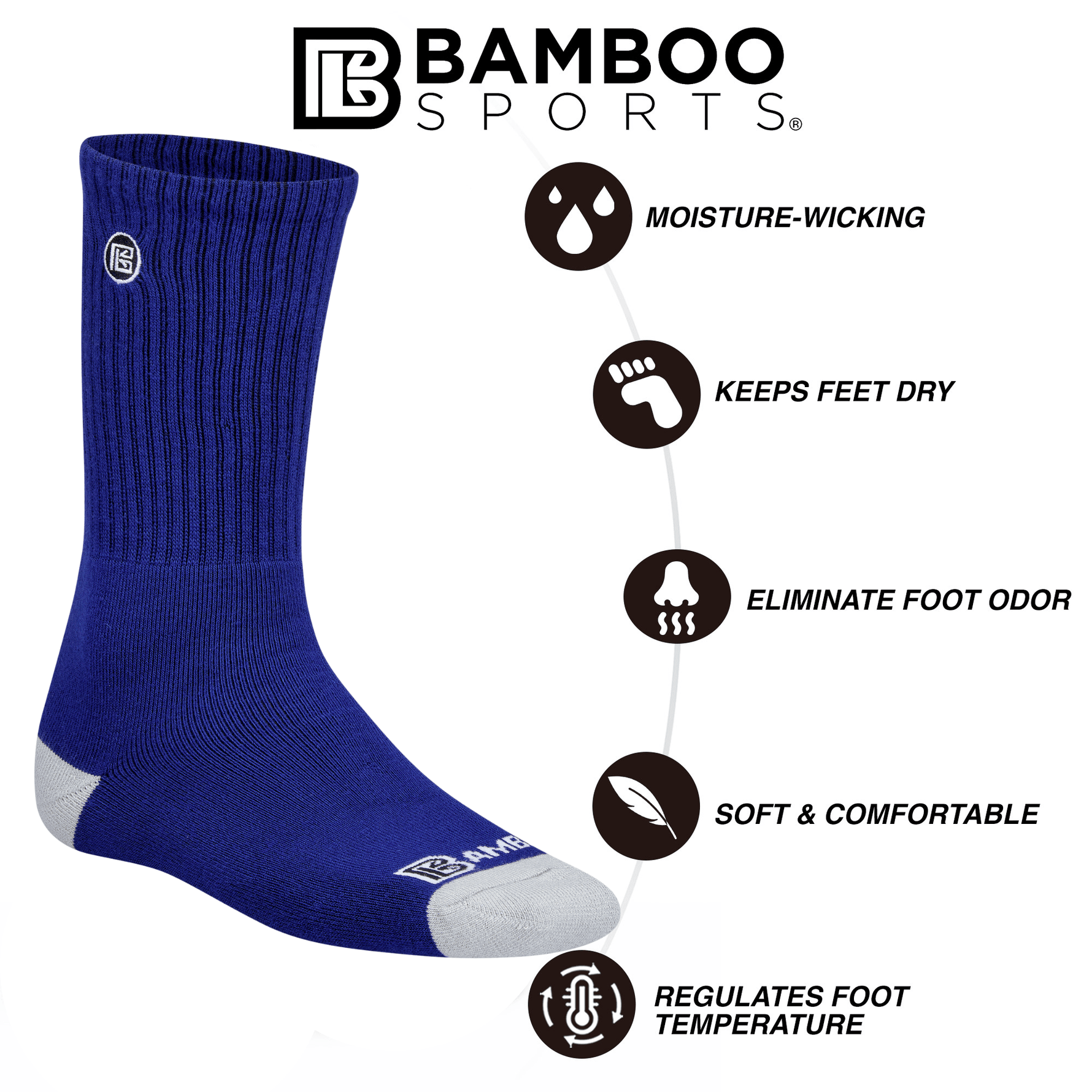 Premium Bamboo Rayon Crew Socks | 3/6-Pack