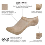 Invisible No Show Bamboo Rayon Socks | 3/6-Pack
