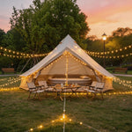 Oxford Bell Tent 9.8’/13.1’ with Stove Jack for Family Camping