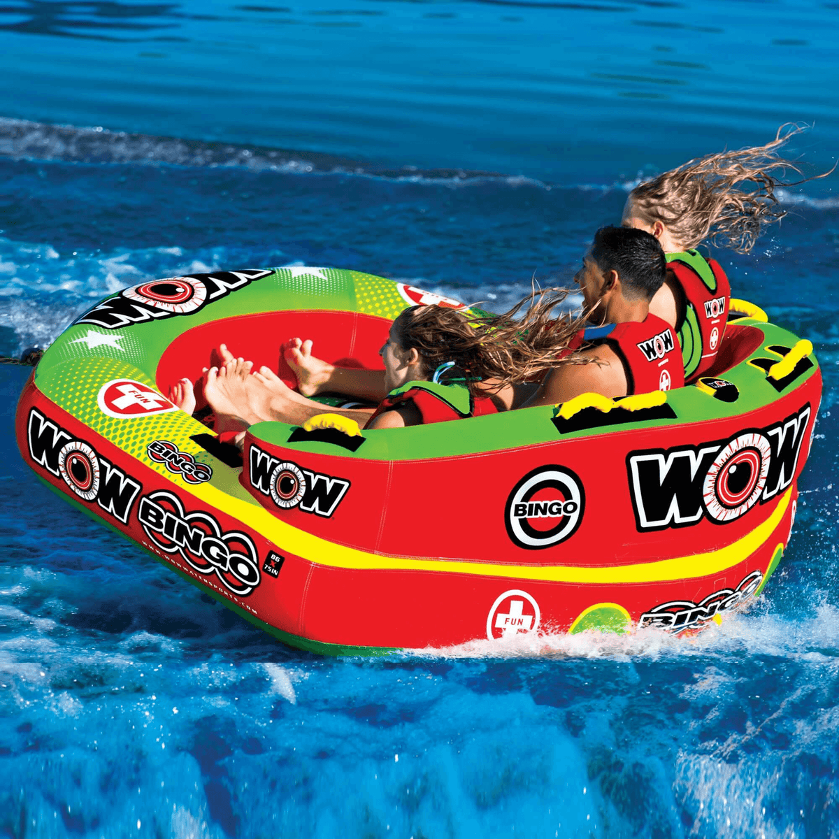 WOW Watersports Bingo 1-3 Person Cockpit Ski Tube with Foam Handles