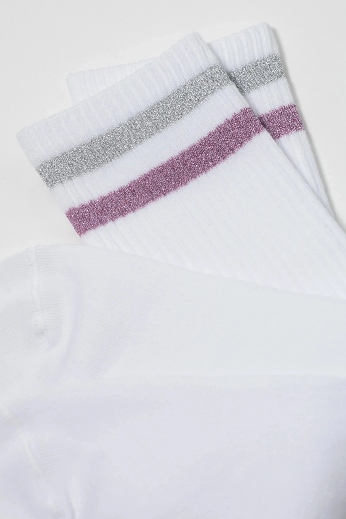 Conte Active Cotton Long Socks with Lurex Stripes