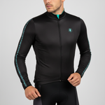 Bianchi VALFURVA Men's Cycling Long Sleeve Thermal Jersey | Black