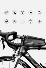 Top Tube WP Hard Shell Cycling Bag with TPU Touch Screen Phone Case