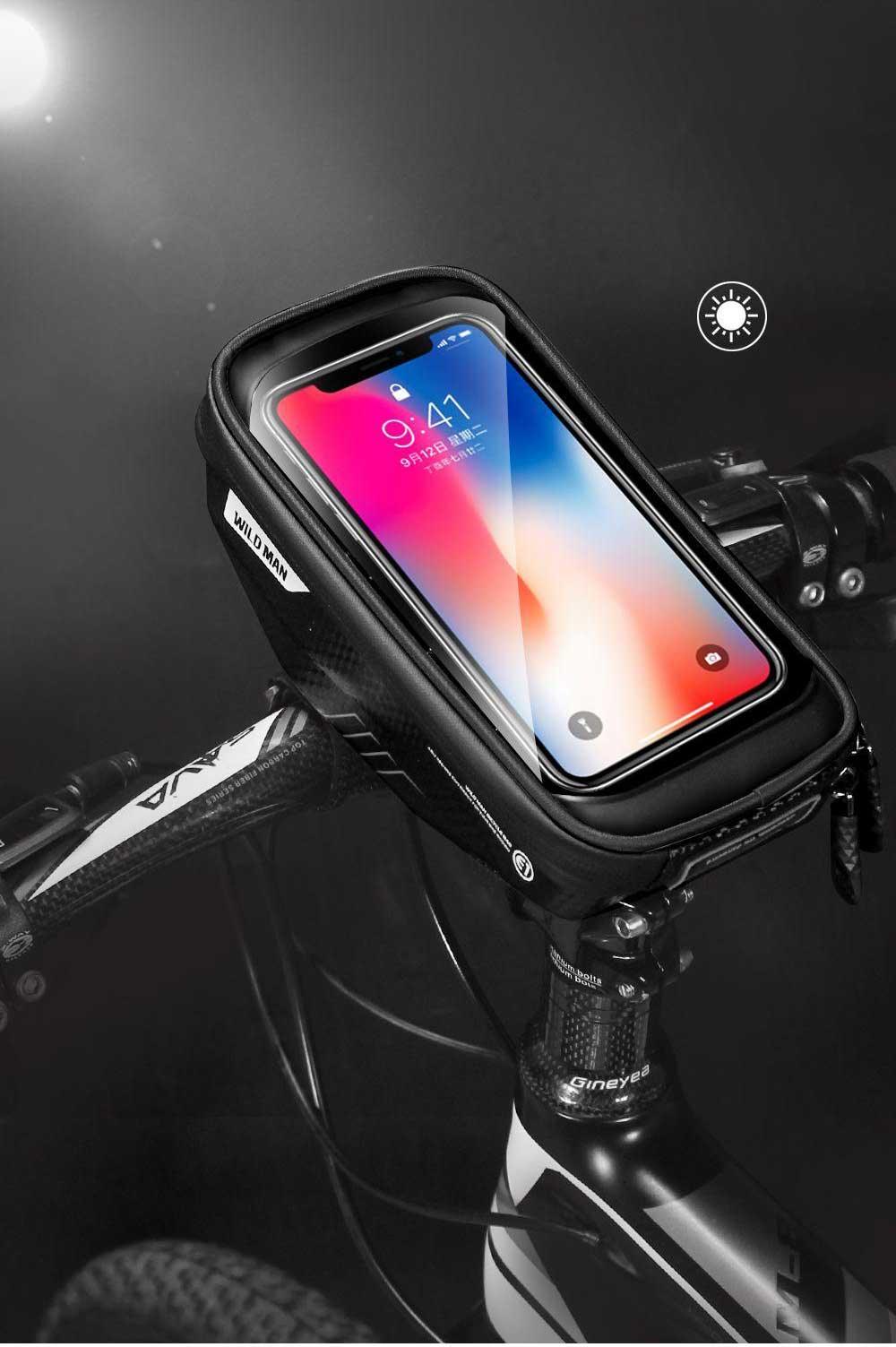 Top Tube WP Hard Shell Cycling Bag with TPU Touch Screen Phone Case