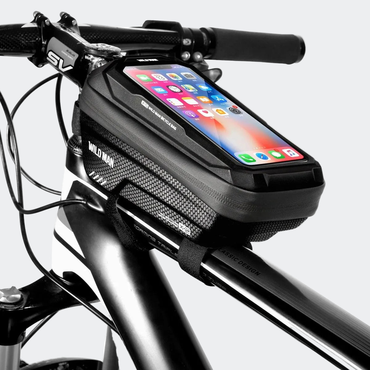 Top Tube WP Hard Shell Cycling Bag with TPU Touch Screen Phone Case