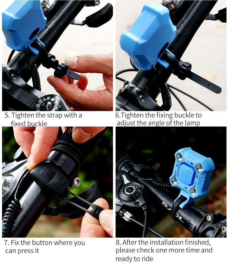 Bike Electric Horn Bell with Lights | USB Charging 1200mAh