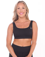 Open Back Sports Bra | Black