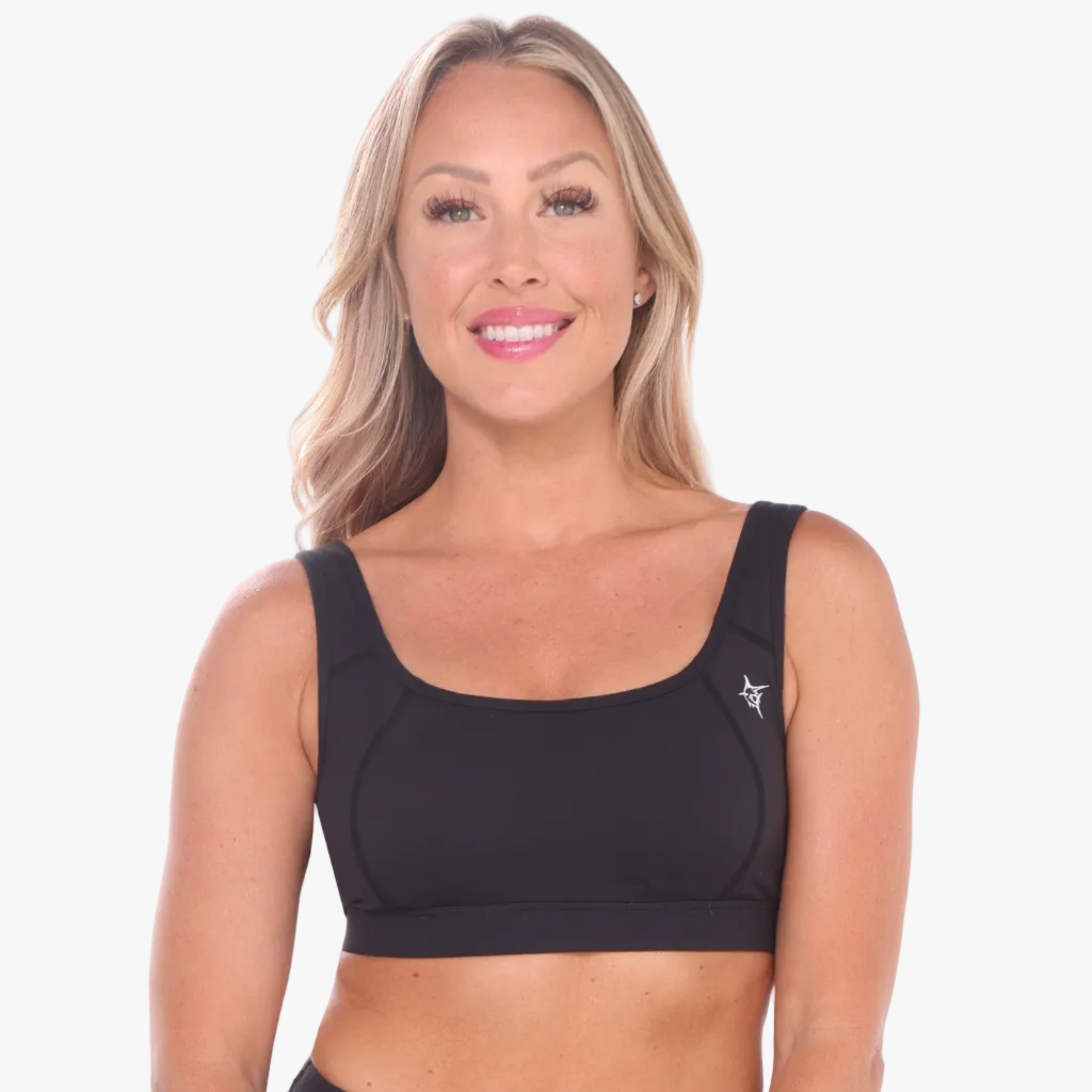 Open Back Sports Bra | Black