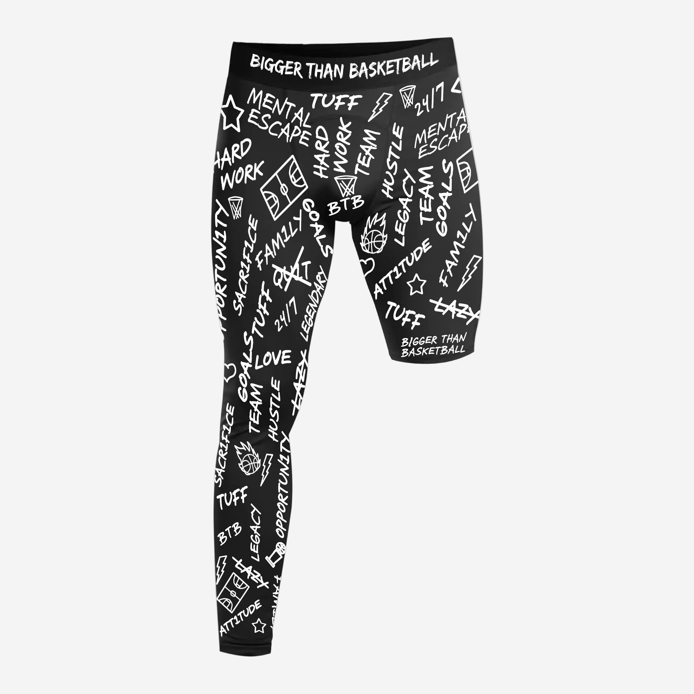 Emotions Single-Leg Compression Tights Right | Black