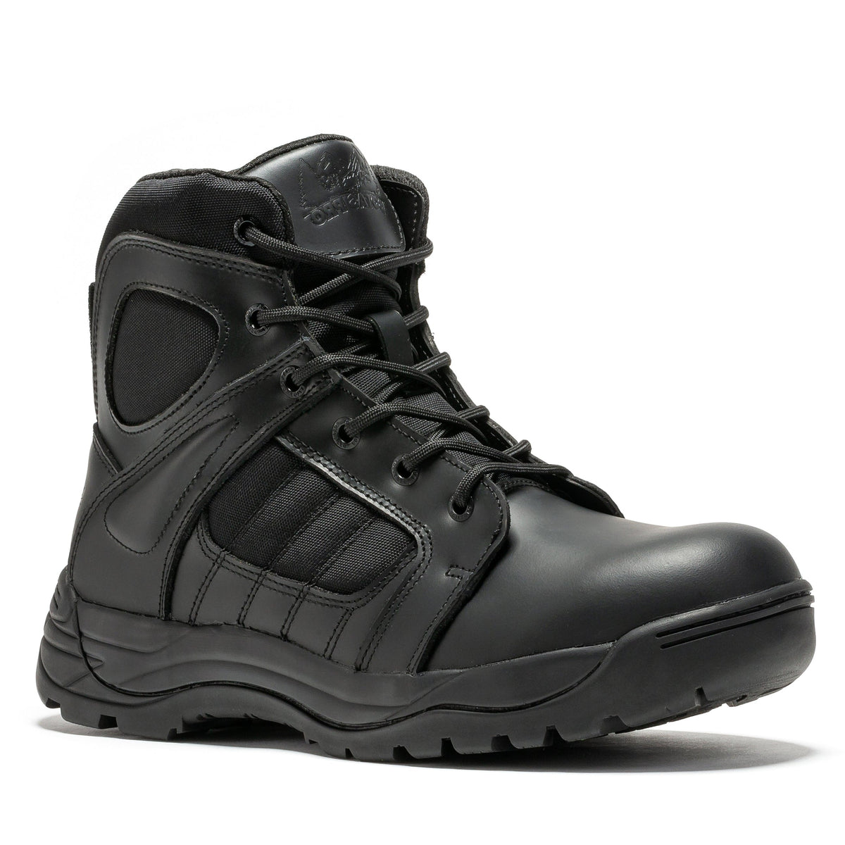 Botas Pro Black Men's 6” Side Zipper Rubber Sole Tactical Boots | BMP111BK