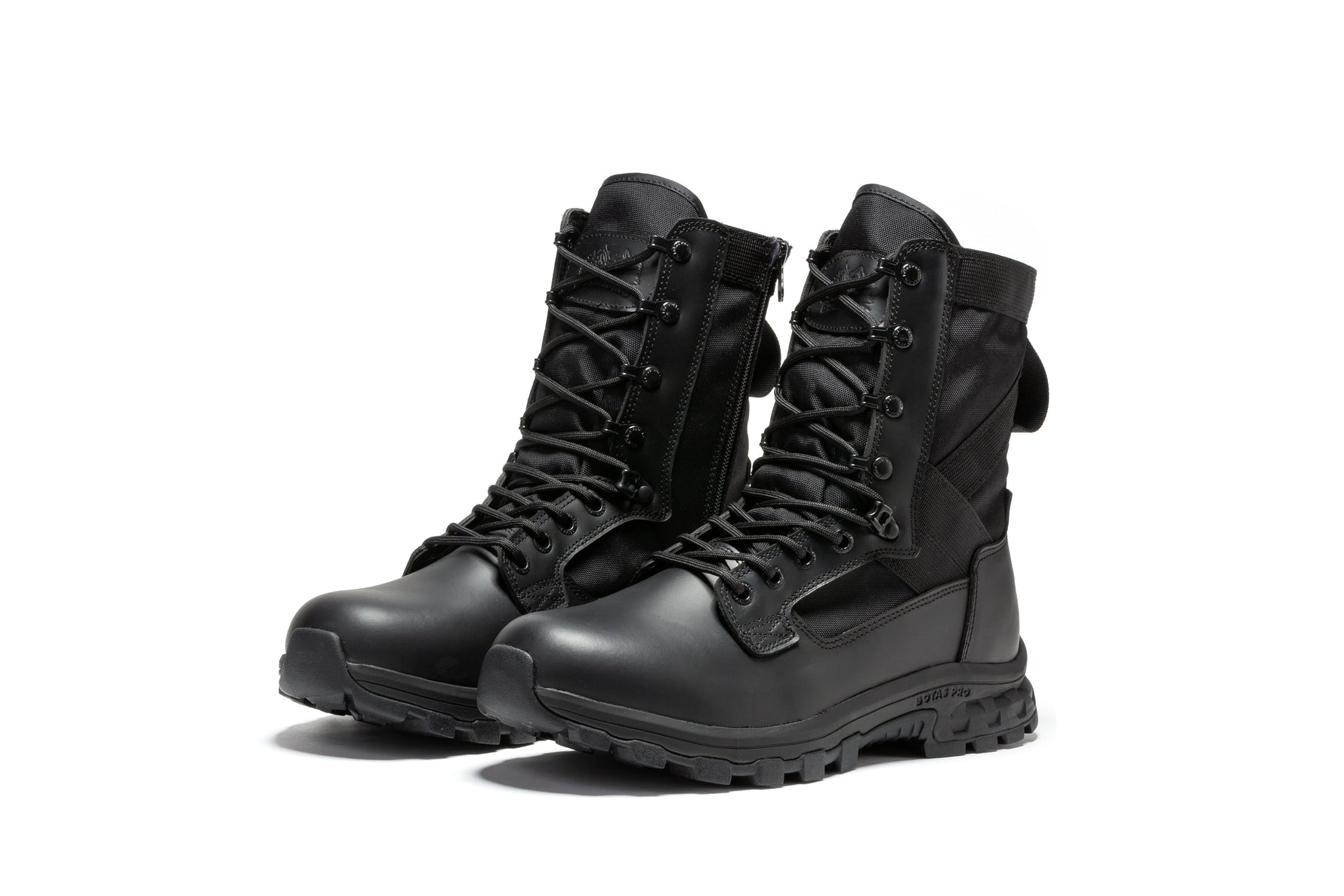 Botas Pro Black Men's 8" Side Zipper Military Tactical Boots | BP401BK