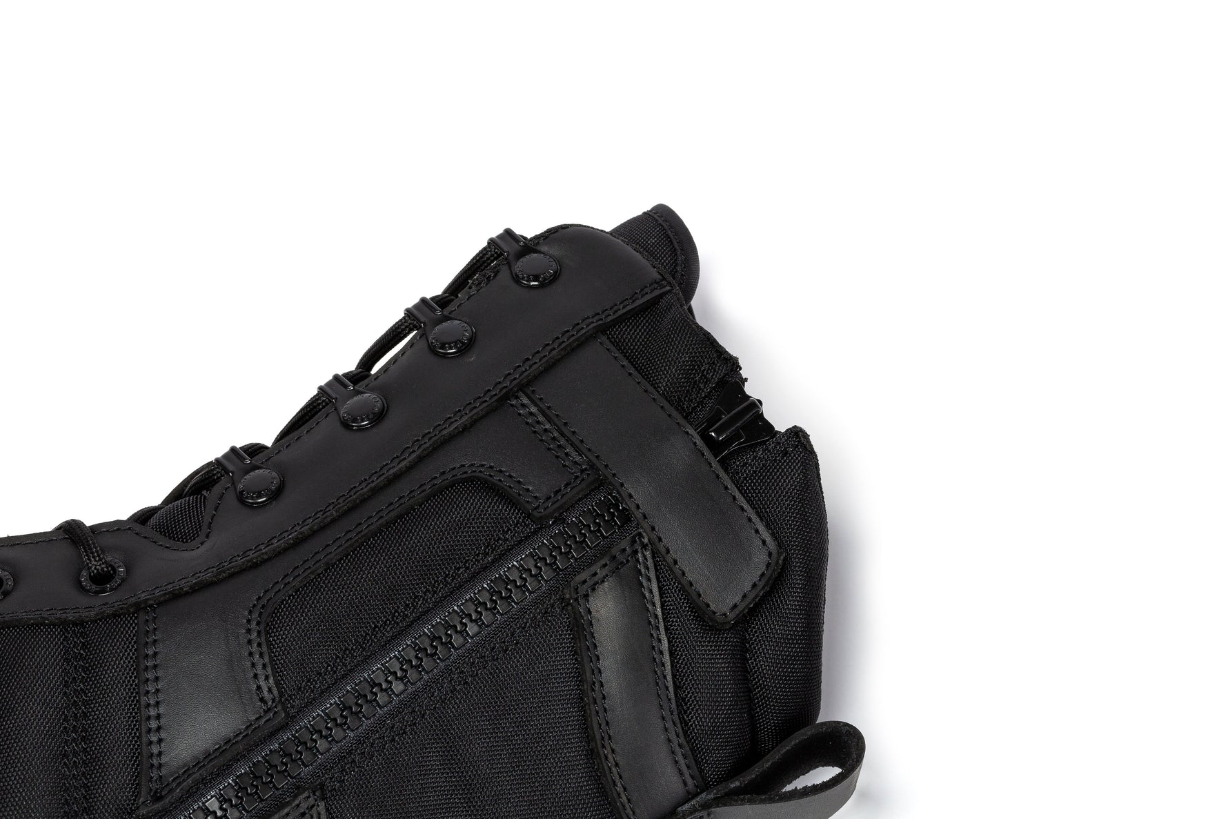 Botas Pro Black Men's 8” Side Zipper Rubber Sole Tactical Boots | BMP110BK