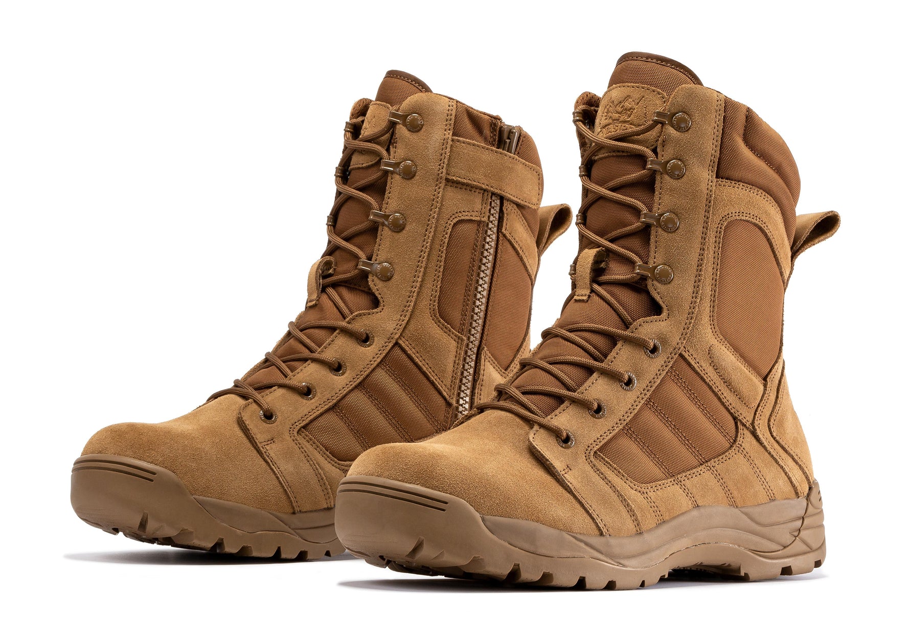 Botas Pro Coyote Men's 8” Side Zipper Rubber Sole Tactical Boots |  BMP110CT