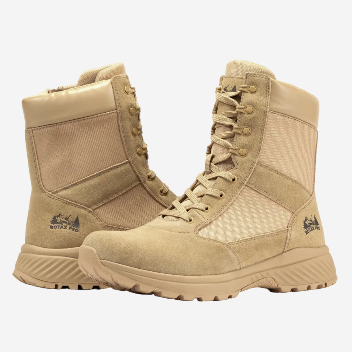 Botas Pro Sand Men's 8" Side Zipper Military Tactical Boots | BP701