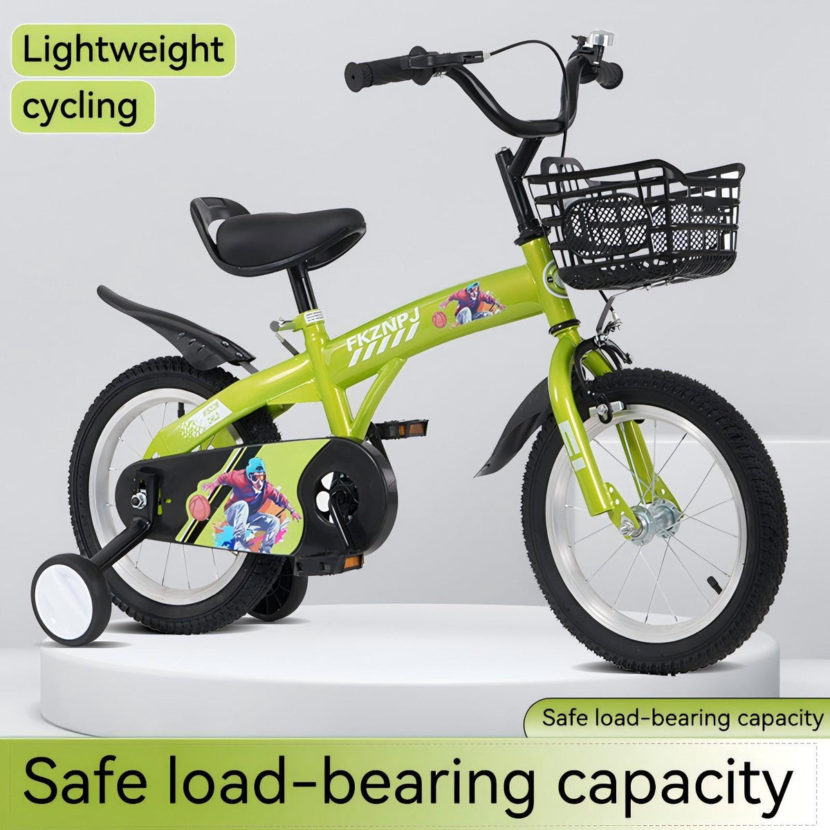 16" Sporty Kids Bike with Training Wheels and Stand Adjustable Saddle | Aged 4-8 Years (Tall Height 41-46")