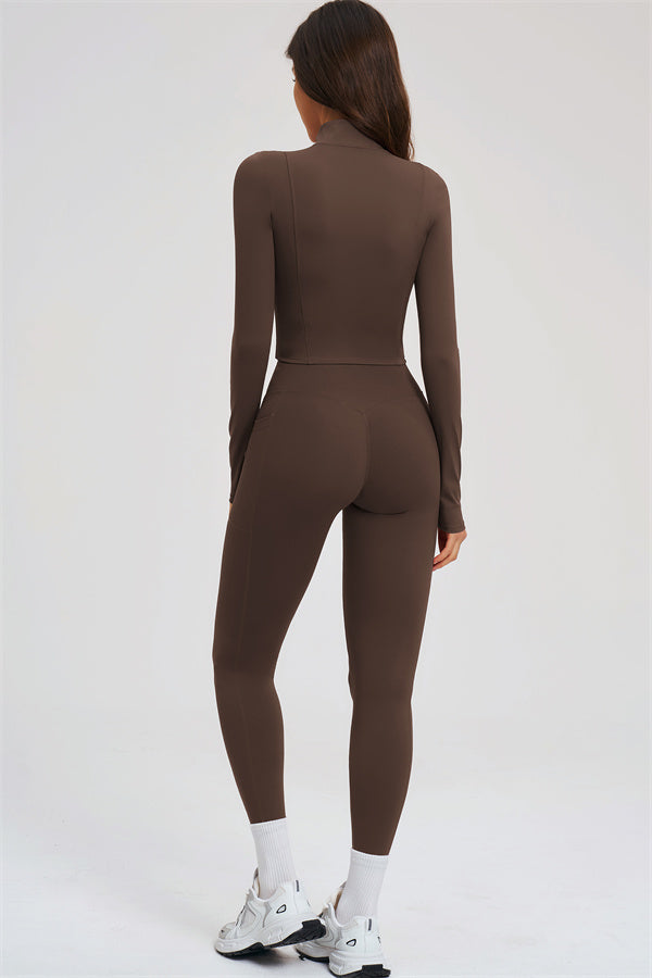 The Sizzle Zip Jacket Sports Bra Leggings | 3-Piece Set
