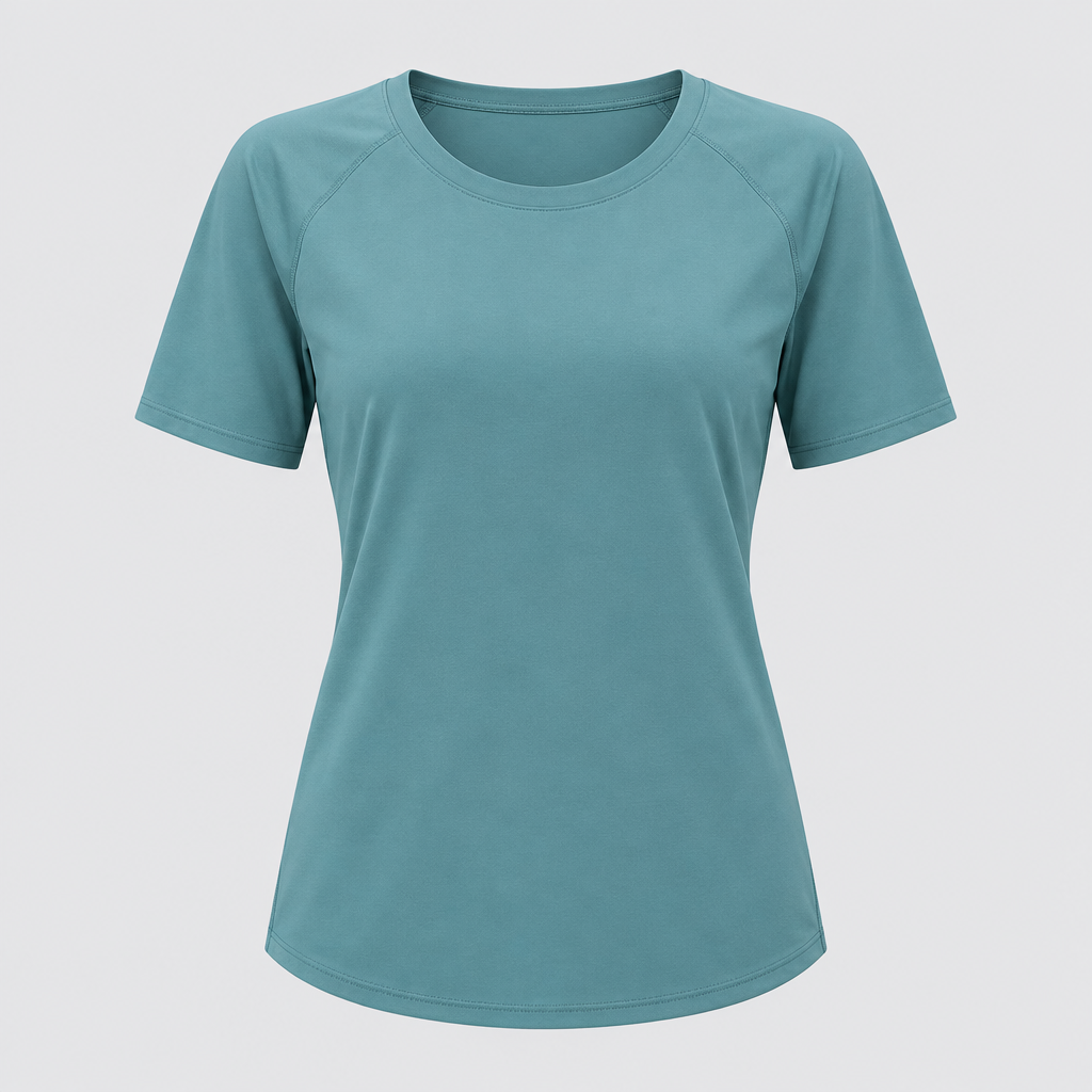 Women’s Round Neck Raglan Sleeve Active Basic Tee