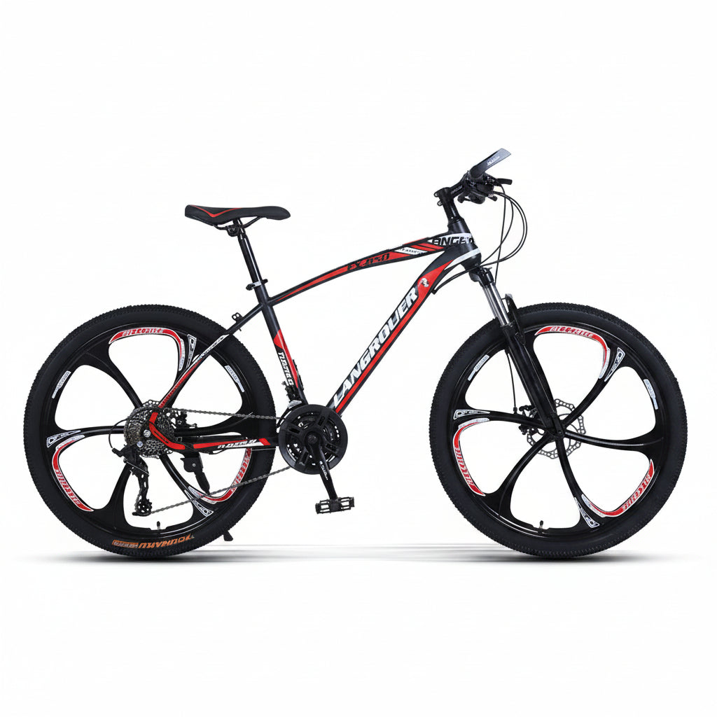 Cross-Country 24"/26" Bike with Shock-Absorbing Spring Fork and Carbon Frame