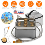 12000W Portable Camping Stove with Cassette Adapter Windproof Outdoor Backpacking Burner