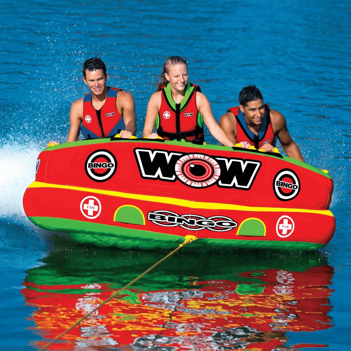 WOW Watersports Bingo 1-3 Person Cockpit Ski Tube with Foam Handles