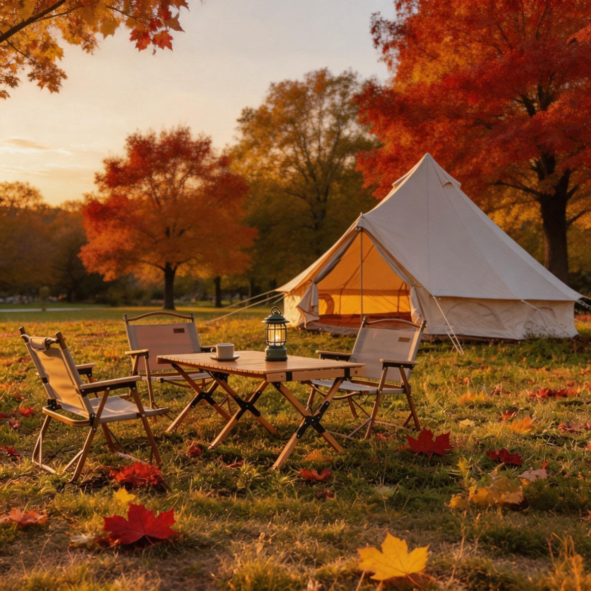 Oxford Bell Tent 9.8’/13.1’ with Stove Jack for Family Camping
