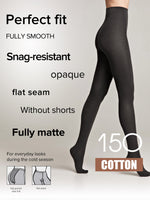 Tights Conte Cotton 150 Den | Warm Opaque
