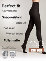 Tights Conte Cotton 150 Den | Warm Opaque