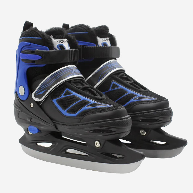 Plush Insulated Adjustable Ice Skates for Kids & Teens