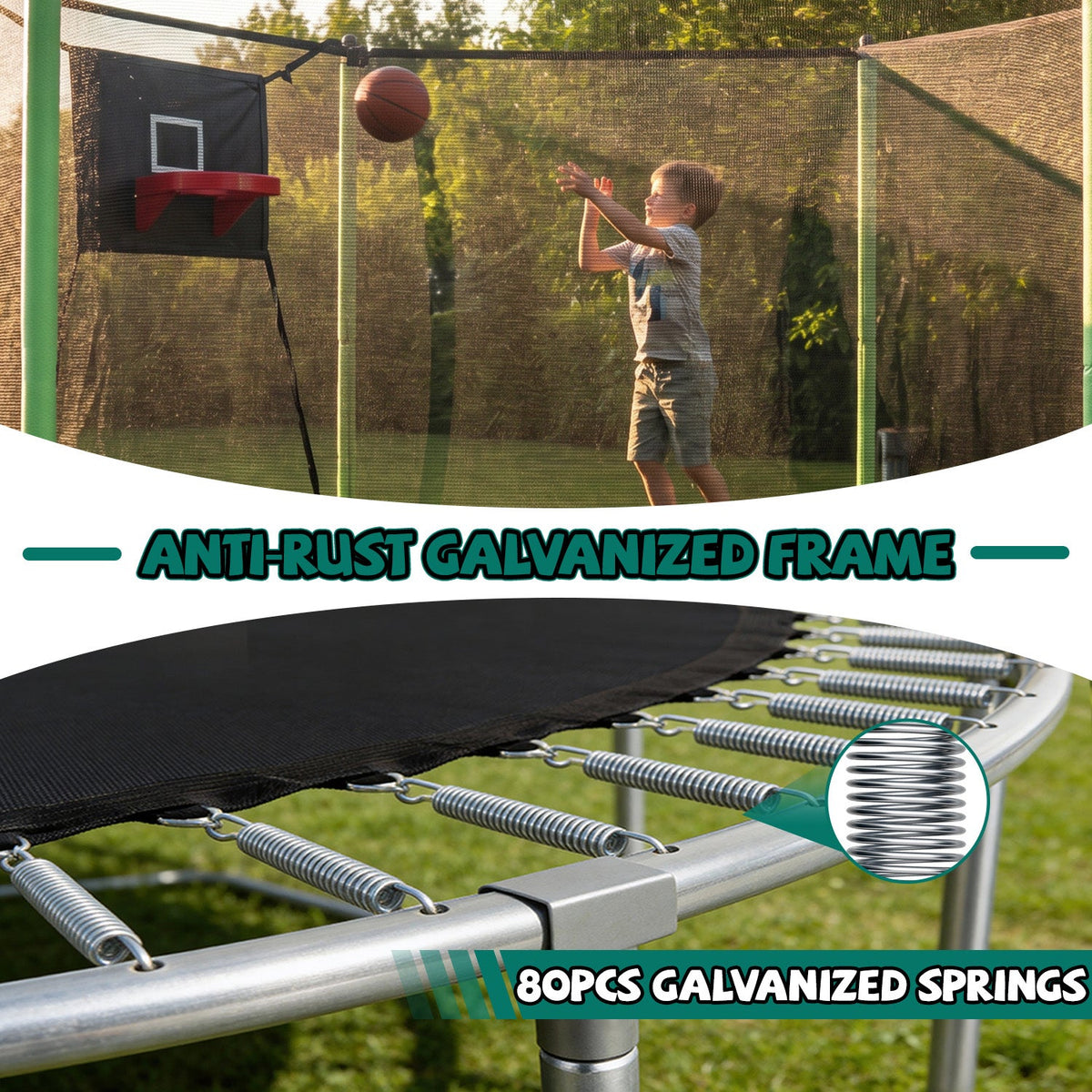 Kids Outdoor Trampoline 14' with Enclosure Net
