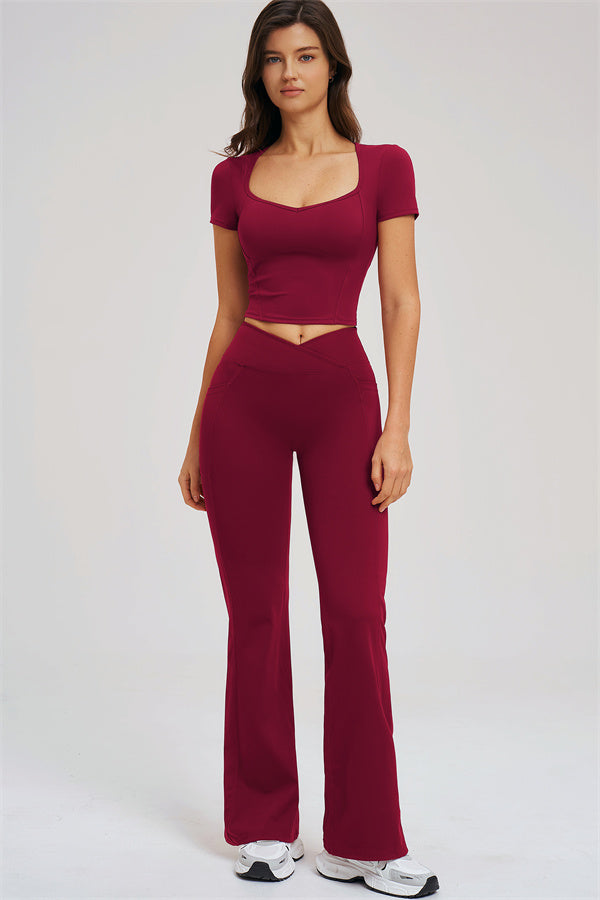 The Sizzle T-Shirt Flared Leggings | 2-Piece Set