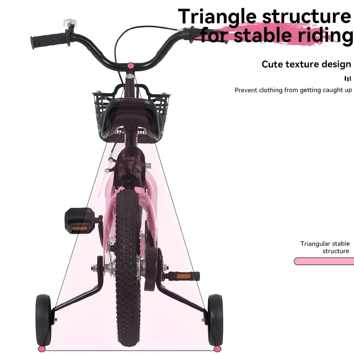 16" Sporty Kids Bike with Training Wheels and Stand Adjustable Saddle | Aged 4-8 Years (Tall Height 41-46")