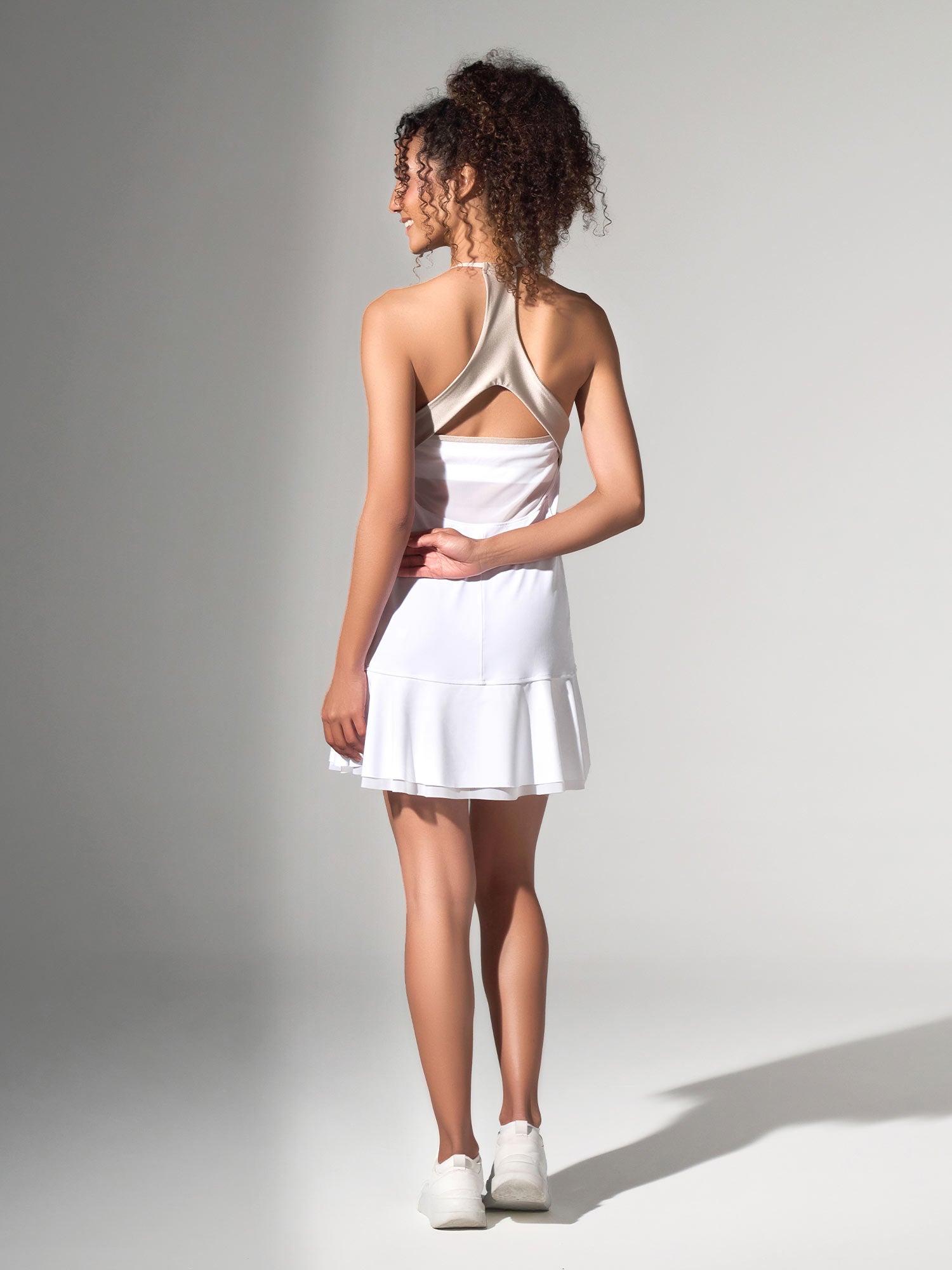 Devon Tennis & Athleisure Dress | White/Silver Sand