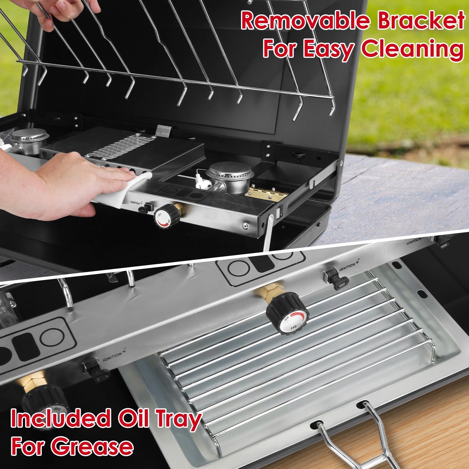 3-Burner Camping Stove 20000 BTU with Toast Tray | RV & Camping