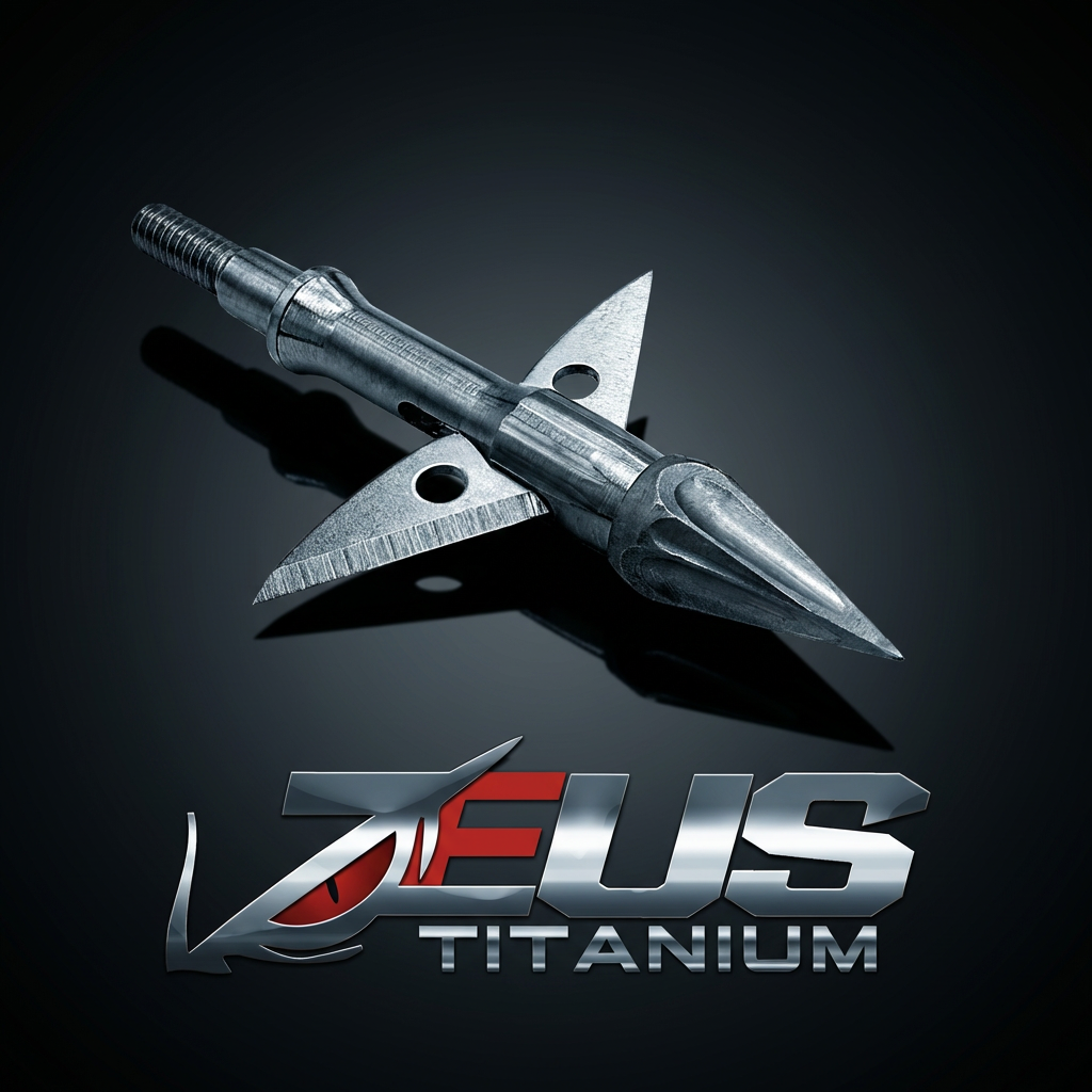 ZEUS TITANIUM  BROADHEADS (3 PACK) PLUS PRACTICE HEAD | COMES WITH BOTH 100/125 GR TIPS