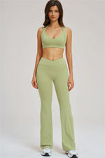 The Sizzle Sports Bra Flared Leggings | 2-Piece Set