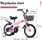 16" Sporty Kids Bike with Training Wheels and Stand Adjustable Saddle | Aged 4-8 Years (Tall Height 41-46")